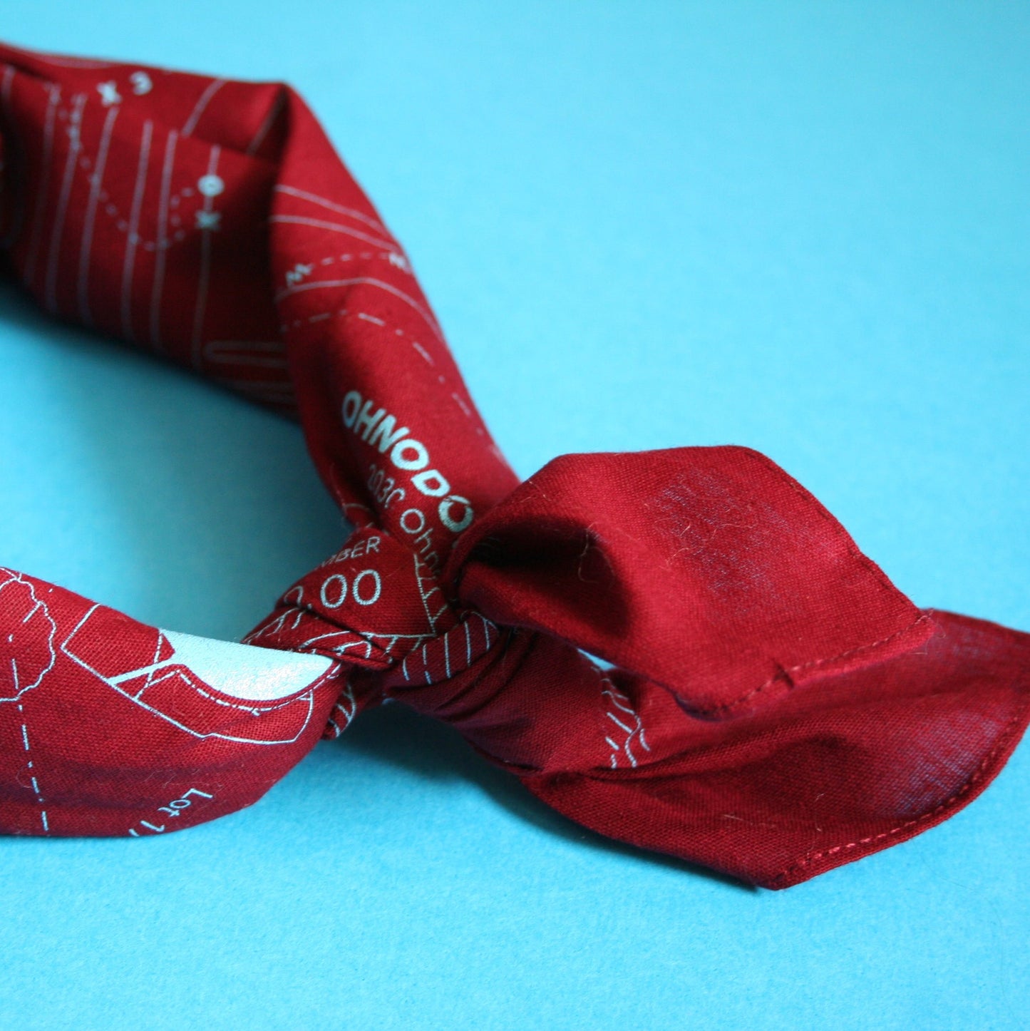 Egg Survey Bandana, Burgundy